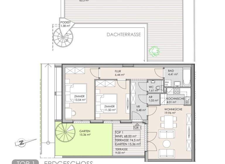 Wohnung zum Kauf 729.000 € 5 Zimmer EG Wien 1160