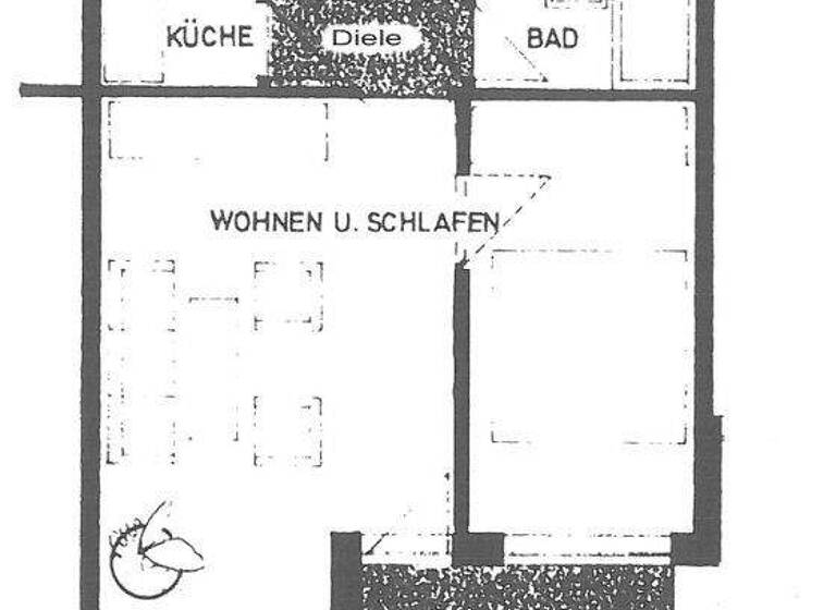 Wohnung zur Miete 380 € 2 Zimmer 42 m² 3. Geschoss frei ab 01.04.2026 Straubing 94315