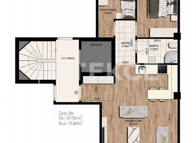 Penthouse zum Kauf 281.000 € 2 Zimmer 75 m² EG Istanbul 34714