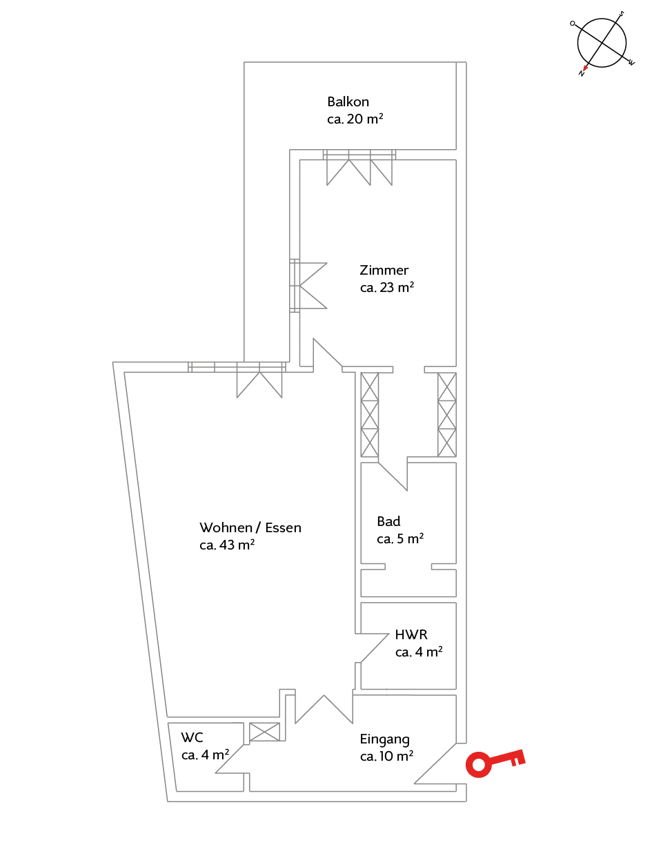 Wohnung zum Kauf 1.200.000 € 2 Zimmer 100 m²<br/>Wohnfläche 1.<br/>Geschoss St.Georg Hamburg 20099