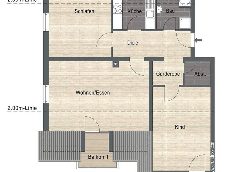 Wohnung zum Kauf 279.000 € 3 Zimmer 81,1 m² Reisensburg Günzburg 89312