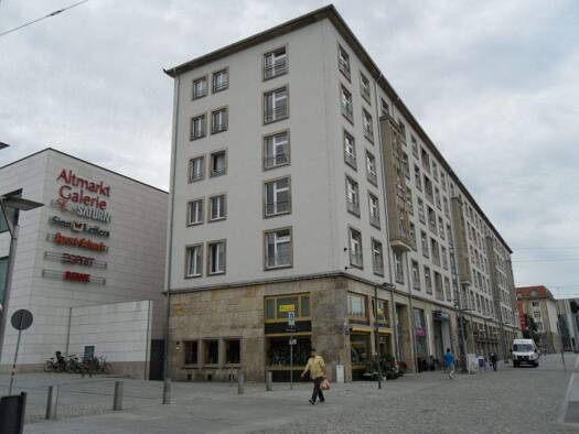 Wohnung zur Miete 1.100 € 3 Zimmer 79,4 m² 1. Geschoss Wallstraße 15 Innere Altstadt Dresden 01067