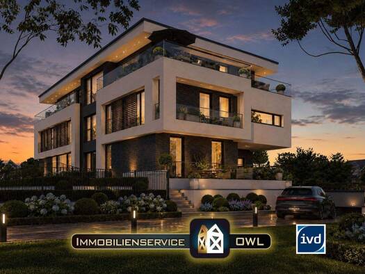 Terrassenwohnung zum Kauf - Erstbezug als Kapitalanlage geeignet 329.940 € 2 Zimmer 73 m² Brandenburger Straße Innenstadt Bad Oeynhausen 32545