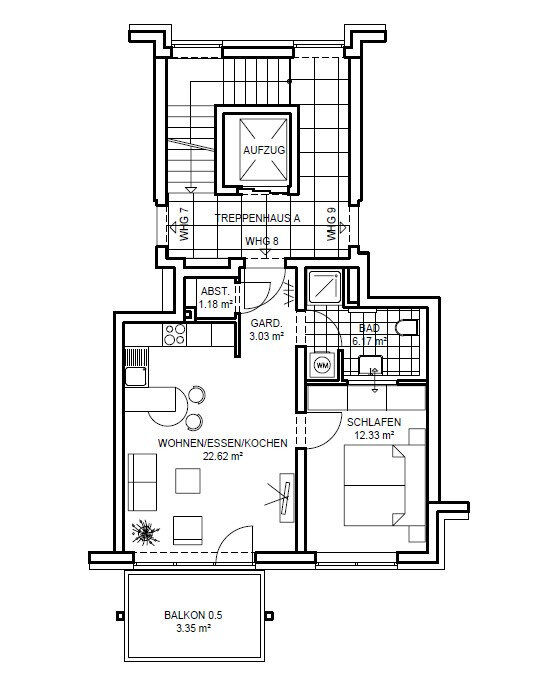 Wohnung zur Miete 560 € 2 Zimmer 50 m²<br/>Wohnfläche 1.<br/>Geschoss 01.03.2025<br/>Verfügbarkeit Herbolzheimer Pfad 2 Kenzingen Kenzingen 79341