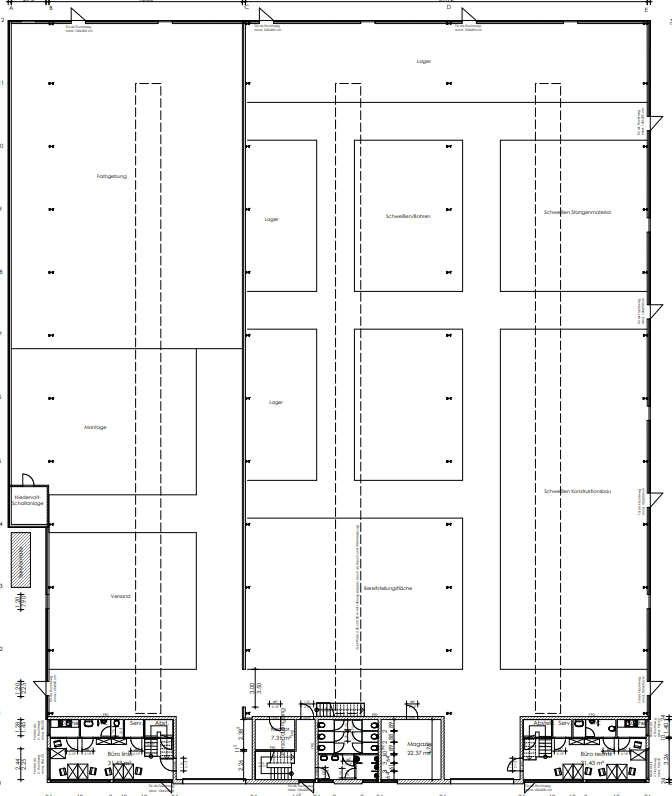 Lagerhalle zur Miete 1.788,4 m²<br/>Lagerfläche ab 850 m²<br/>Teilbarkeit Holtkamp Bielefeld 33649