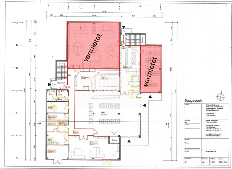 Lagerhalle zur Miete provisionsfrei 410 m² Lagerfläche teilbar ab 110 m² Degerloch Stuttgart 70597
