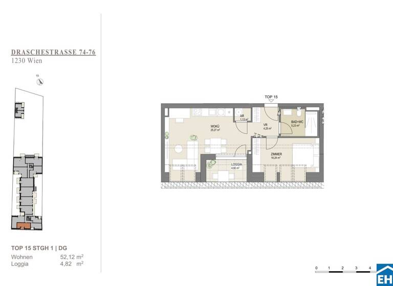 Wohnung zum Kauf - Erstbezug 296.100 € 2 Zimmer 50,6 m² 2. Geschoss Draschestraße Wien 1230