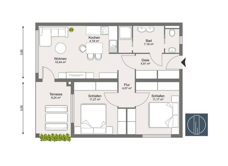 Studio zum Kauf 159.000 € 3 Zimmer 57 m² 1. Geschoss Lutzmannsburg 7361