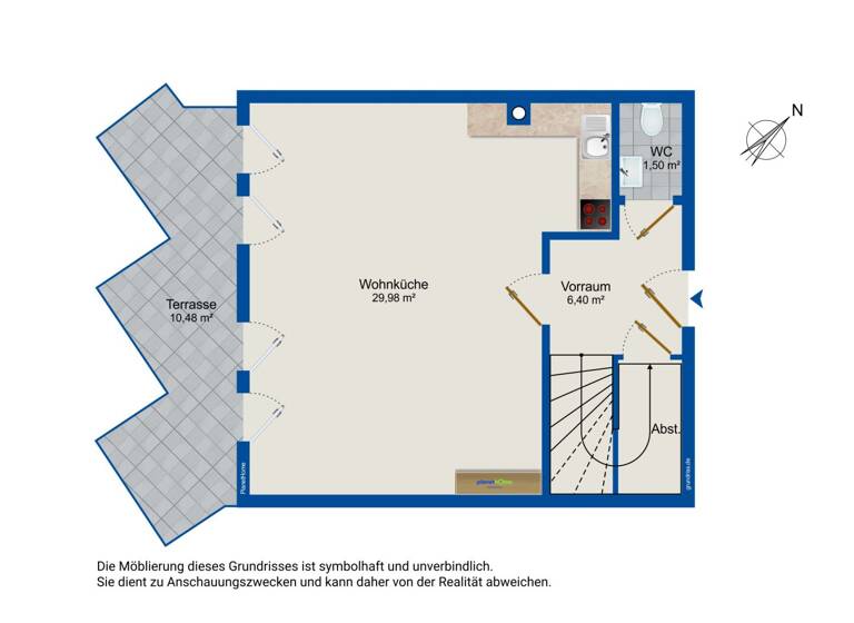Maisonette zur Miete 1.600 € 3 Zimmer 83,5 m² 4. Geschoss frei ab 01.06.2026 Wien 1060