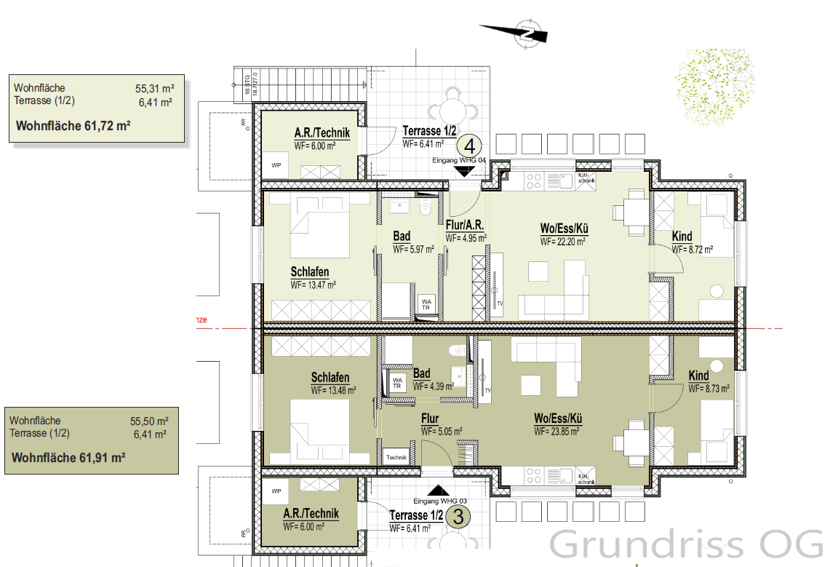 Wohnung zum Kauf provisionsfrei 280.000 € 3 Zimmer 61,9 m²<br/>Wohnfläche 1.<br/>Geschoss Welschbillig Welschbillig 54298