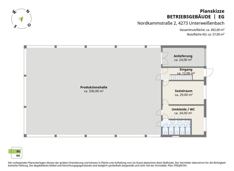 Produktionshalle zum Kauf 635.000 € 336 m² Lagerfläche Nordkammstraße 2 Unterweißenbach 4273