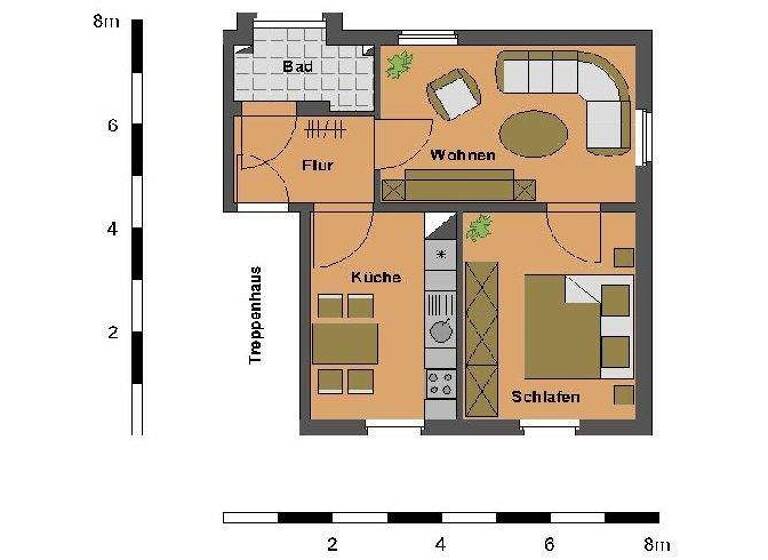 Wohnung zur Miete 331 € 2 Zimmer 47,3 m² 1. Geschoss frei ab 01.04.2026 Brockenstraße 11 Oschersleben 39387