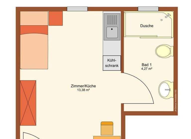 Studio zur Miete - Erstbezug 278 € 1 Zimmer 17,7 m² 1. Geschoss Lustenau 6890