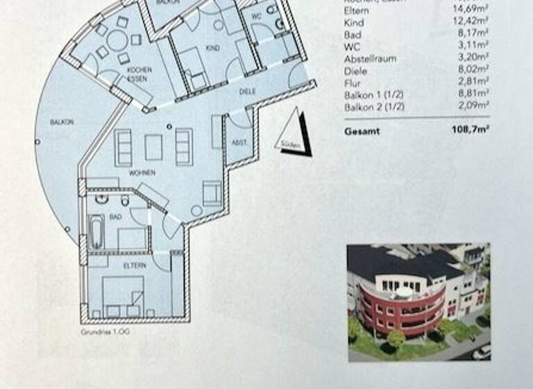 Wohnung zum Kauf provisionsfrei 680.000 € 3 Zimmer 108,7 m² 1. Geschoss Happing Rosenheim 83026