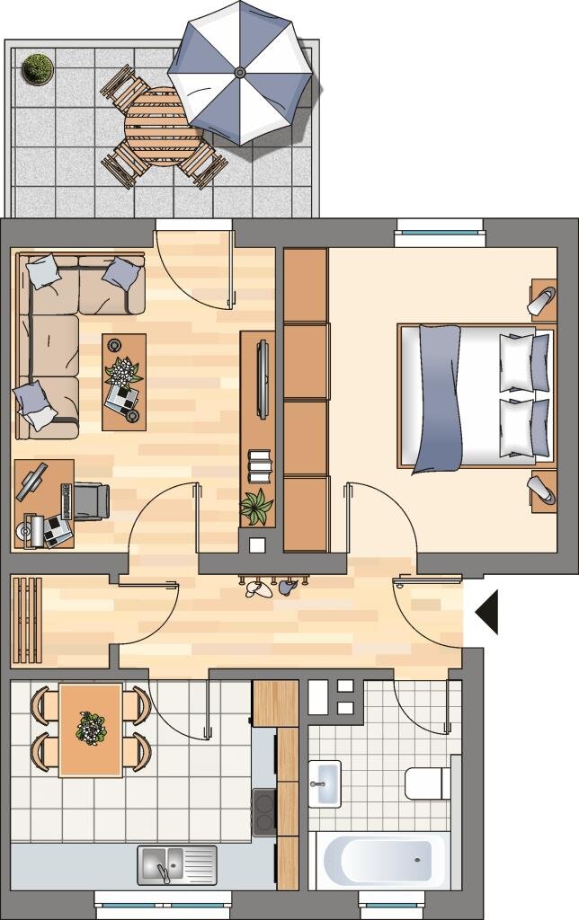 Wohnung zur Miete 469 € 3 Zimmer 51,5 m²<br/>Wohnfläche 1.<br/>Geschoss 31.01.2025<br/>Verfügbarkeit Gartenweg 12A Bladenhorst Castrop-Rauxel 44579