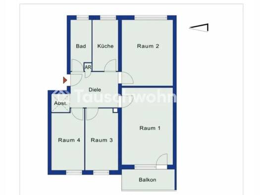 Wohnung zur Miete Tauschwohnung 587 € 4 Zimmer 75 m² Tegel Reinickendorf 13403