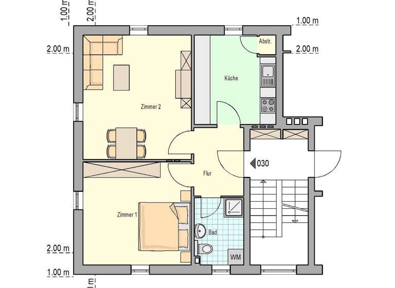 Wohnung zur Miete 440 € 2 Zimmer 48,9 m² 2. Geschoss Trier-West-Pallien Trier 54294