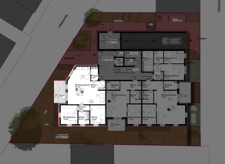 Wohnung zur Miete 1.110 € 3 Zimmer 100,5 m² EG frei ab 01.05.2026 Otterbreite 14 Bramsche 49565