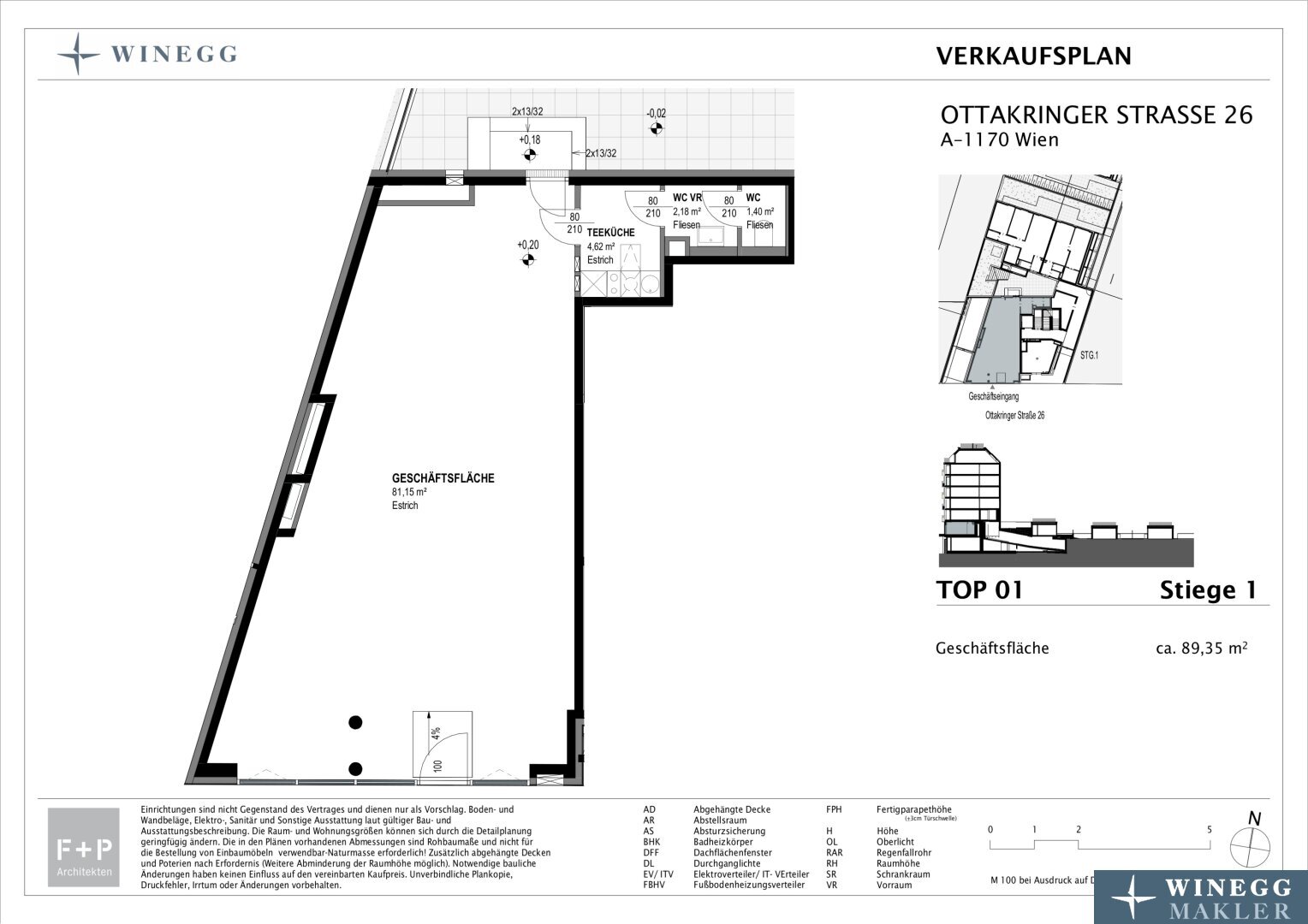 Ladenfläche zum Kauf 407.700 € Ottakringer Straße 26 Wien 1170