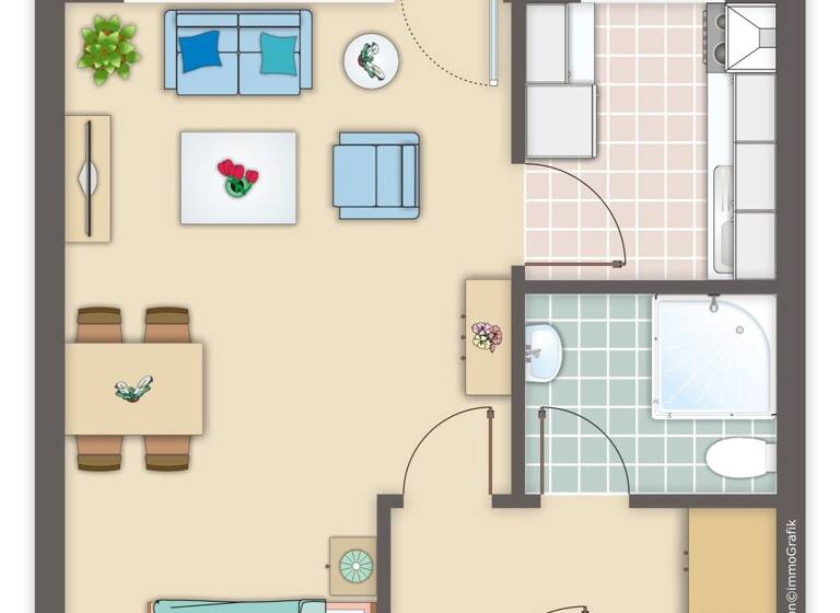 Studio zum Kauf 195.000 € 1 Zimmer 37,1 m² 1. Geschoss Beuel Bonn 53225