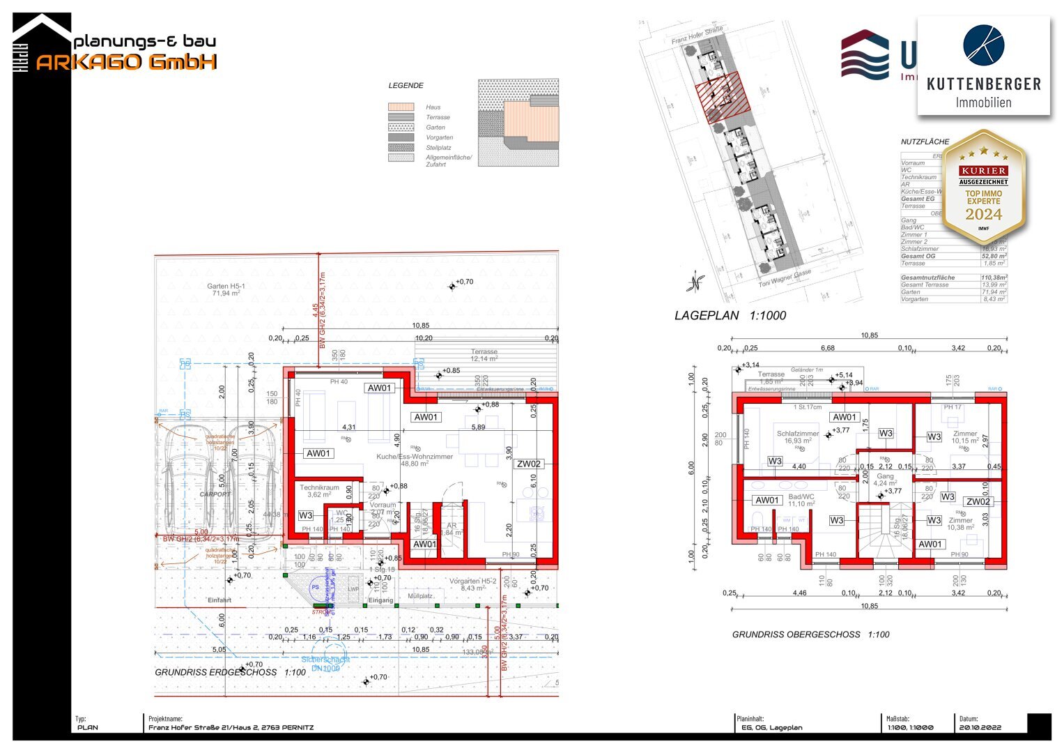 Doppelhaushälfte zum Kauf 350.000 € 4 Zimmer 110,4 m² Pernitz 2763