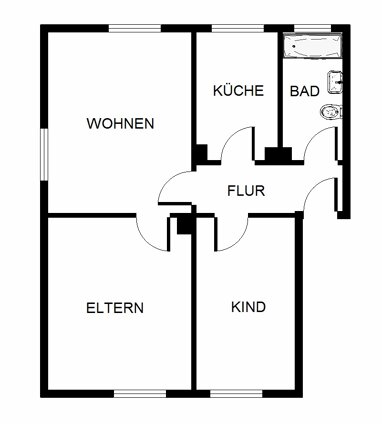 Wohnung zur Miete 350 € 3 Zimmer 51,1 m² 1. Geschoss frei ab 27.10.2024 Pfälzer Platz 1 Mitte Bergkamen 59192