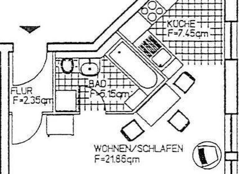 Studio zum Kauf 35.000 € 1 Zimmer 36,8 m² 1. Geschoss Kändler Limbach-Oberfrohna 09212