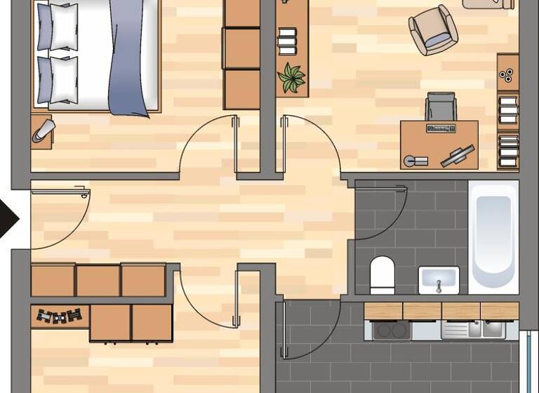 Wohnung zur Miete 714 € 3 Zimmer 71,5 m²<br/>Wohnfläche 3.<br/>Geschoss 12.06.2025<br/>Verfügbarkeit Käthe-Kollwitz-Straße 24 Bürgerbusch Oldenburg 26127