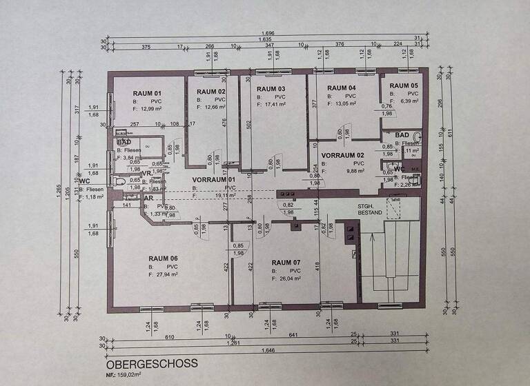 Bürofläche zur Miete 7,50 € 7 Zimmer Haag 3350
