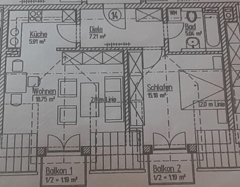 Wohnung zum Kauf 210.000 € 2 Zimmer 57 m²<br/>Wohnfläche 2.<br/>Geschoss Tüßling Tüßling 84577