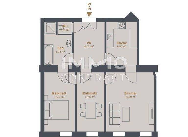Wohnung zum Kauf provisionsfrei 199.000 € 3 Zimmer 66,8 m² Wien 1150