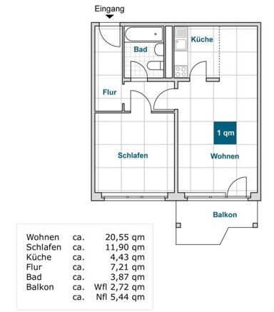 Wohnung zur Miete 389 € 2 Zimmer 50,7 m² 9. Geschoss frei ab 03.03.2025 Herzberger Str. 26 Prohlis-Nord (Jacob-Winter-Platz) Dresden 01239