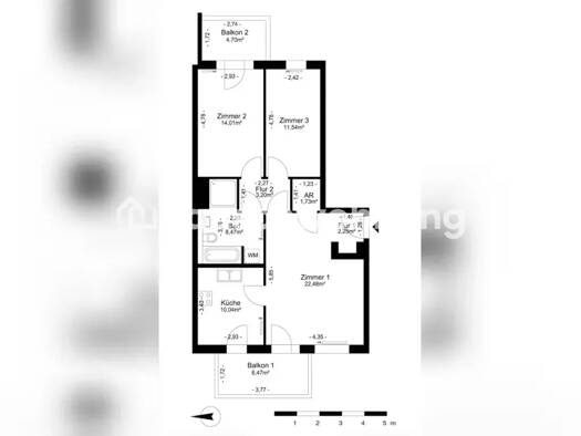 Wohnung zur Miete Tauschwohnung 891 € 3 Zimmer 73 m² 3. Geschoss Westend Berlin 13629
