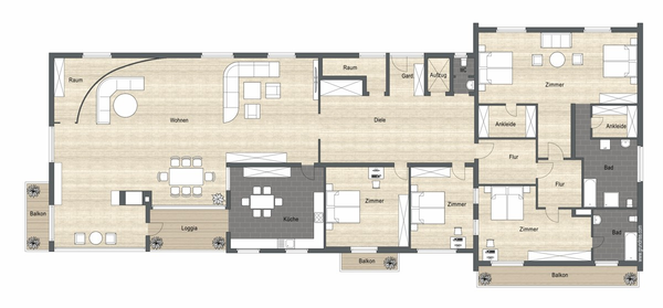 Wohnung zum Kauf provisionsfrei 200.000 € 5,5 Zimmer 405 m²<br/>Wohnfläche ab sofort<br/>Verfügbarkeit Hans-Luther-Allee Rüttenscheid Essen 45131