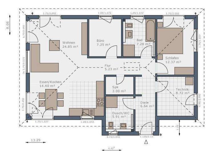 Bungalow zum Kauf provisionsfrei 404.136 € 5 Zimmer 94 m² 460 m² Grundstück Lehnin Kloster Lehnin 14797