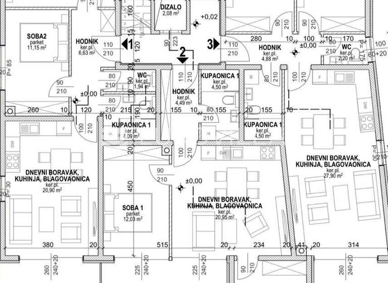 Wohnung zum Kauf 271.580 € 2 Zimmer 73 m² Povljana Povljana