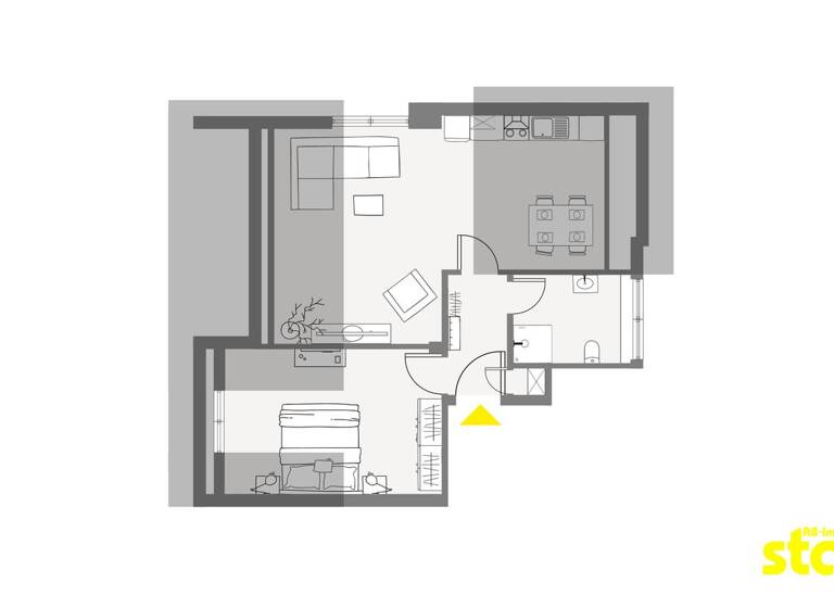 Wohnung zur Miete 500 € 2 Zimmer 45 m² Schweinheim Aschaffenburg 63743