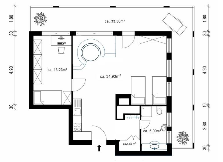Wohnung zum Kauf 320.000 € 2 Zimmer 66 m² 2 Geschosse Hinterthal Am Steinernen Meer 5761