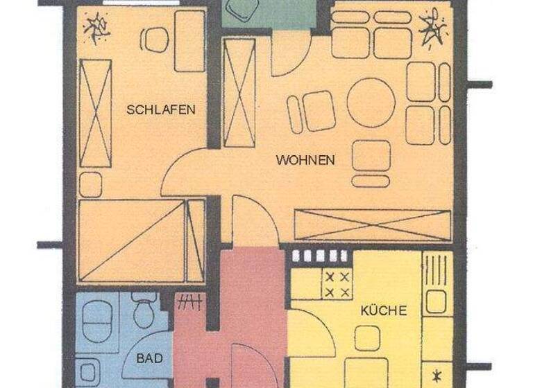 Wohnung zur Miete 400 € 2 Zimmer 47,3 m² 4. Geschoss frei ab sofort Richard-Wagner-Straße 27 Süd Kassel 34121