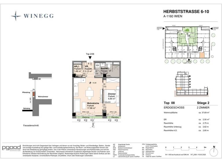 Wohnung zum Kauf - Erstbezug 205.600 € 2 Zimmer 37,7 m² EG Herbststraße 6-10 Wien 1160
