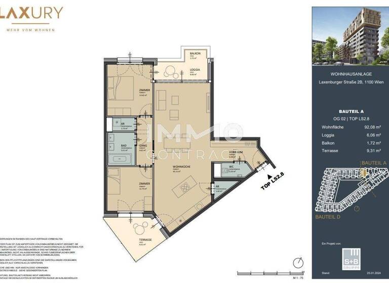 Wohnung zum Kauf - Erstbezug provisionsfrei 630.000 € 3 Zimmer 92,1 m² Wien 1100