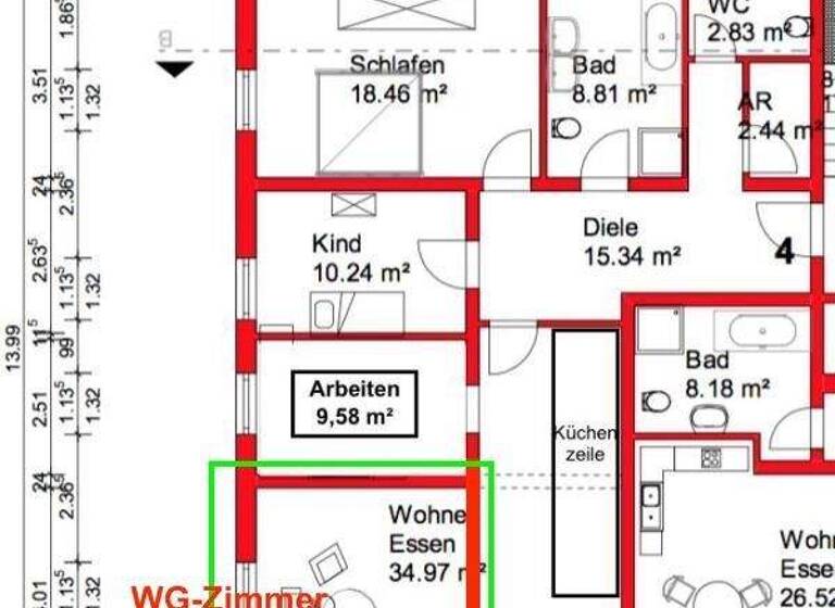 Studio zur Miete 400 € 1 Zimmer 106 m² 1. Geschoss frei ab 01.05.2026 Haidenhof-Nord Passau 94032