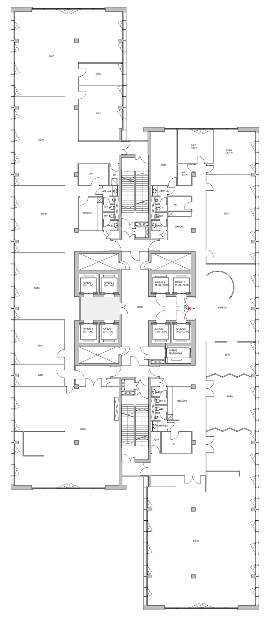 Bürofläche zur Miete 14,50 € 1.387 m²<br/>Bürofläche Wien 1220