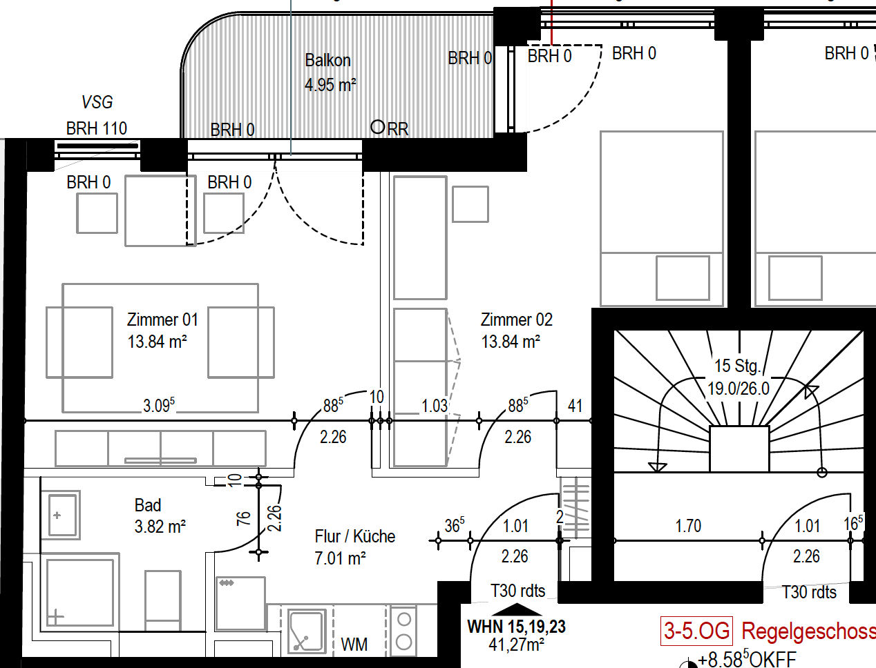 Wohnung zur Miete 1.125 € 2 Zimmer 41,3 m²<br/>Wohnfläche 2.<br/>Geschoss Rummelsburg Berlin 10317