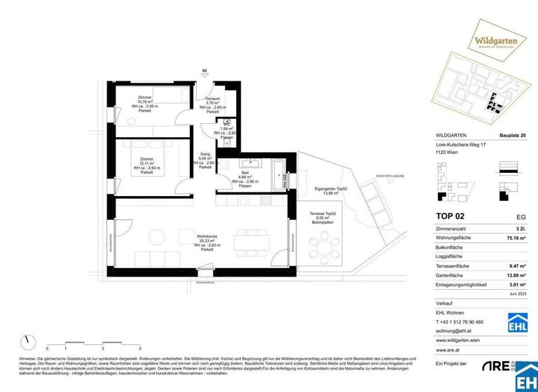 Büro zum Kauf - Erstbezug 395.500 € 3 Zimmer Lore-Kutschera-Weg Wien,Meidling 1120