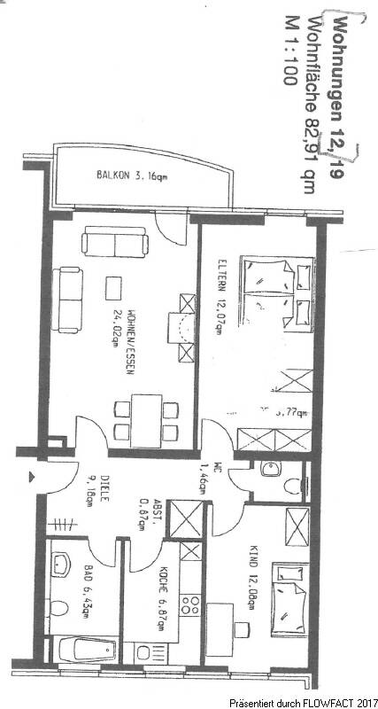 Wohnung zum Kauf 255.000 € 3 Zimmer 82,9 m²<br/>Wohnfläche Lennep Remscheid 42897