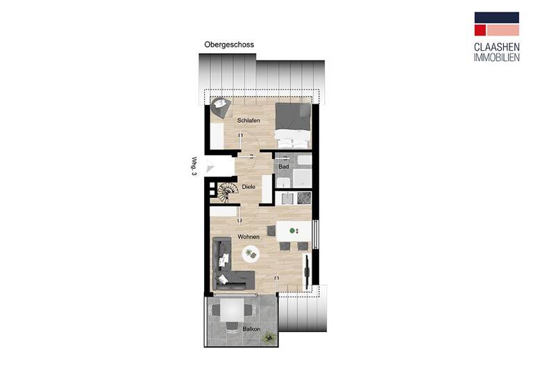 Wohnung zum Kauf 209.000 € 2 Zimmer 36 m² 1. Geschoss Westermarsch II Norden 26506