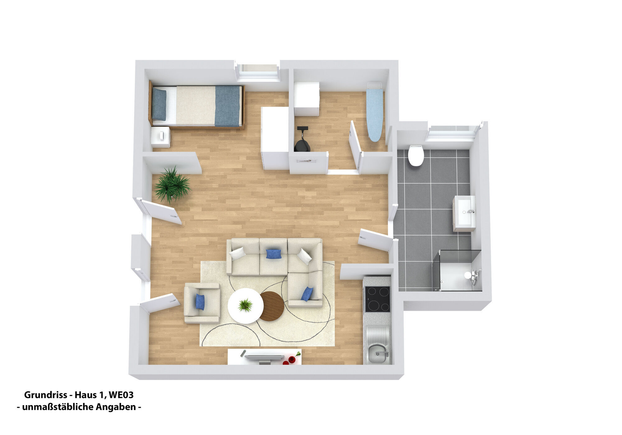 Wohnung zur Miete 459 € 1 Zimmer 55 m²<br/>Wohnfläche EG<br/>Geschoss Bergen Bergen 29303