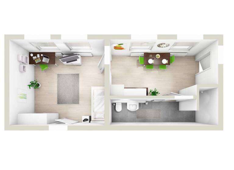 Studio zur Miete 210 € 1 Zimmer 20 m² EG Clausthal-Zellerfeld 38678