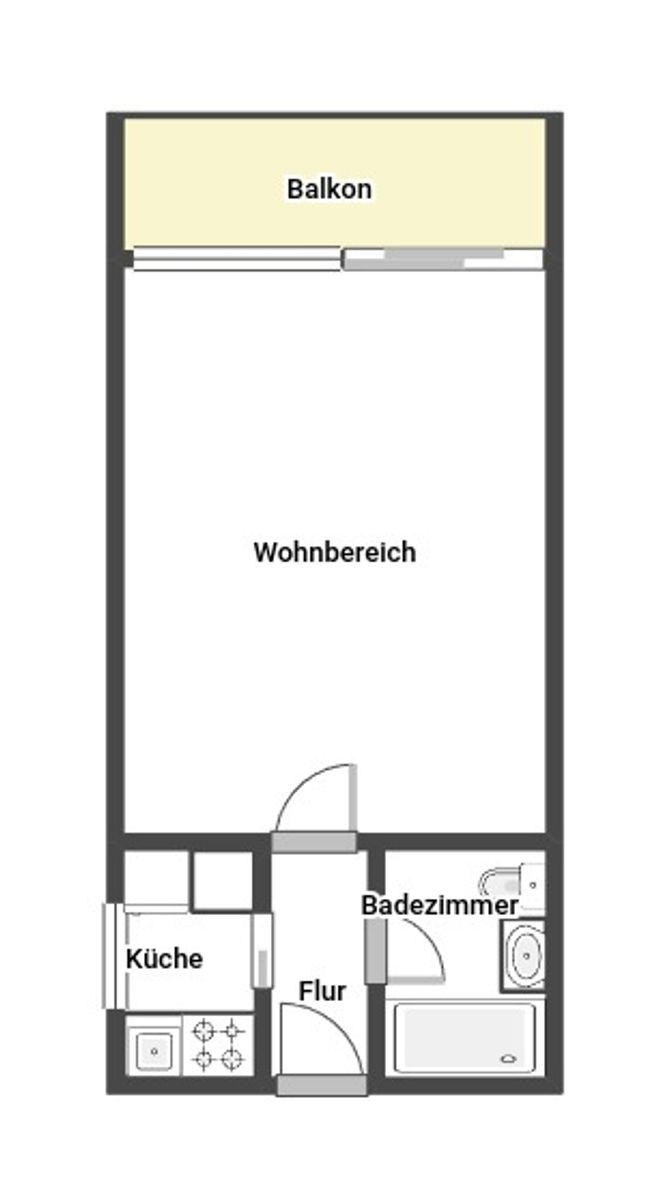 Wohnung zum Kauf 92.000 € 1 Zimmer 35 m²<br/>Wohnfläche 1.<br/>Geschoss Würding Bad Füssing 94072